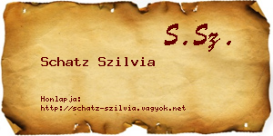 Schatz Szilvia névjegykártya